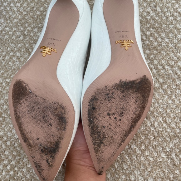White Prada Heels - Picture 4 of 7